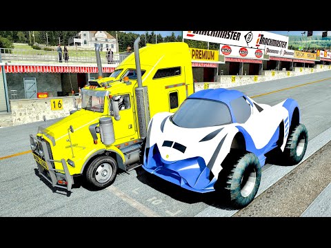 Devel Sixteen Monster Truck vs Kenworth T800 8X6 TRUCK at Red Bull Ring