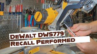 DeWalt DWS779, DWS780, DWS780 and DHS790 Recall