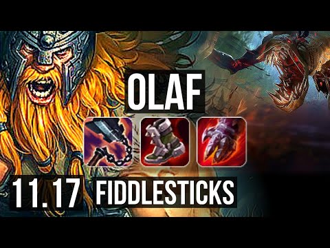 OLAF vs FIDDLESTICKS (JUNGLE) | Rank 5 Olaf, Legendary, 14/3/6 | TR Grandmaster | v11.17