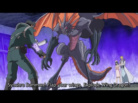 Jack Synchro Summons Explode Wing Dragon to Defeat Dark Diviner (Pitch Dark Zumwalt) and Dark Ushio