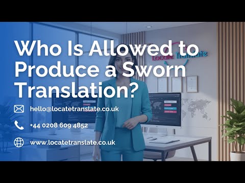 Who can issue a sworn translation