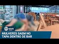 Pancadaria Mulheres Brigam Em Restaurante E Caem No Chão SBTNews Manhã 02 04 25
