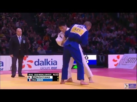 Judo 2016 Grand Slam Paris: Nishiyama (JPN) - Iddir (FRA) [-90kg] final