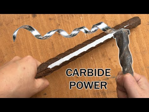 Making a Knife  from rebar with carbide scraper