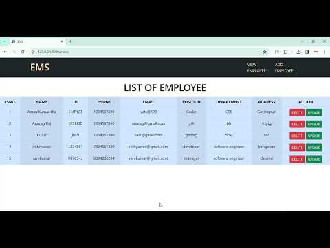 HR Employee System in Django Python