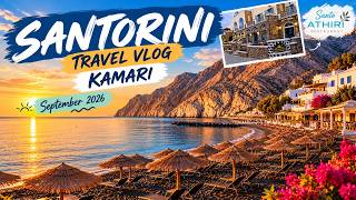 Relaxing Walk in Kamari, Santorini • September 2026 Sea Breeze & Streets without