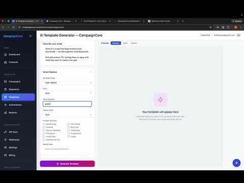 Using AI to Generate Email Templates