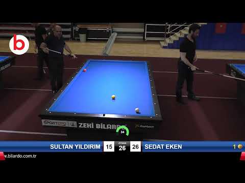 SULTAN YILDIRIM & SEDAT EKEN Bilardo Maçı - 2019 TÜRKİYE KUPASI 2.ETAP ERKEKLER-6.ÖN ELEME