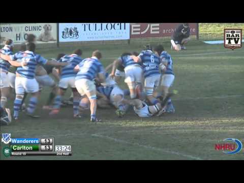 2014 NHRU Round 15 Premier 1 Highlights - Wanderers v Merewether Carlton