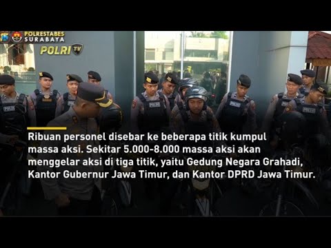 POLRESTABES SURABAYA APEL PENGECEKAN PENGAMANAN HARI BURUH 2024