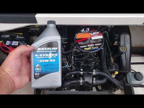 Quickly Explaining How To Do A Oil Change On A 4.3 Mercruiser Boat