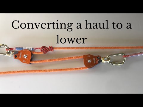 How to transition from a raise to lower rope system