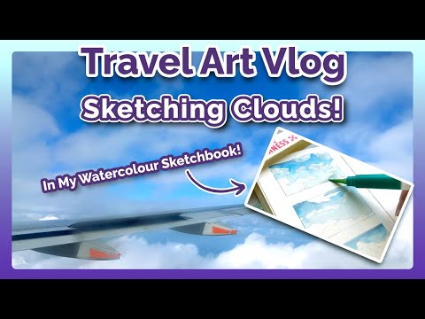 Travel and Sketch Watercolour Clouds! | Art Vlog