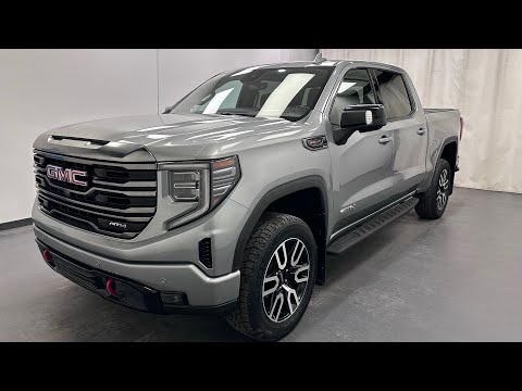2023 GMC Sierra 1500 Crew Cab Short Box 4-Wheel Drive AT4 in Silver for sale at Davis GMC Buick Lethbridge in Lethbridge, AB