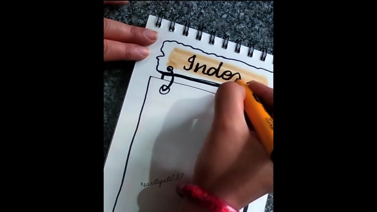 index page design ☺️| project| journals #shorts #saritapatel_87 #youtubeshorts #index