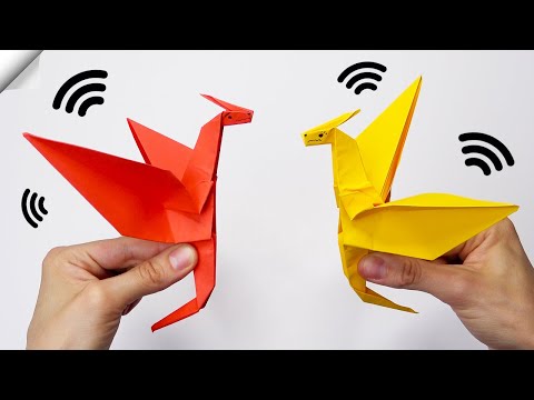 DIY 3D paper DRAGON Moving paper toys