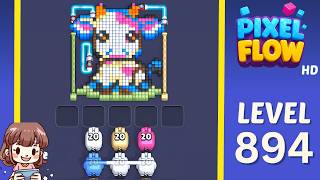 Pixel Flow Level 894 Solution Walkthrough