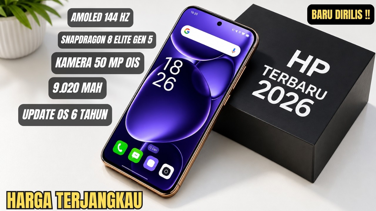 9020mAh, AMOLED 144 HZ, RAM 12/512 GB‼️HP TERBARU RESMI INDONESIA JUNI 2026
