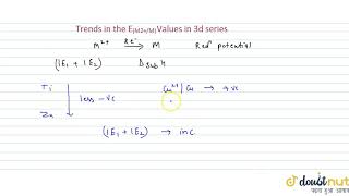 TRENDS IN THE M+2/ M STANDARD ELECTRODE POTENTIAL