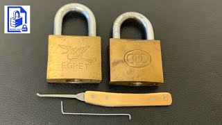 339. Do you struggle picking cheap Chinese padlocks 🤔 EGRET and Tri-Circle padlocks picked open