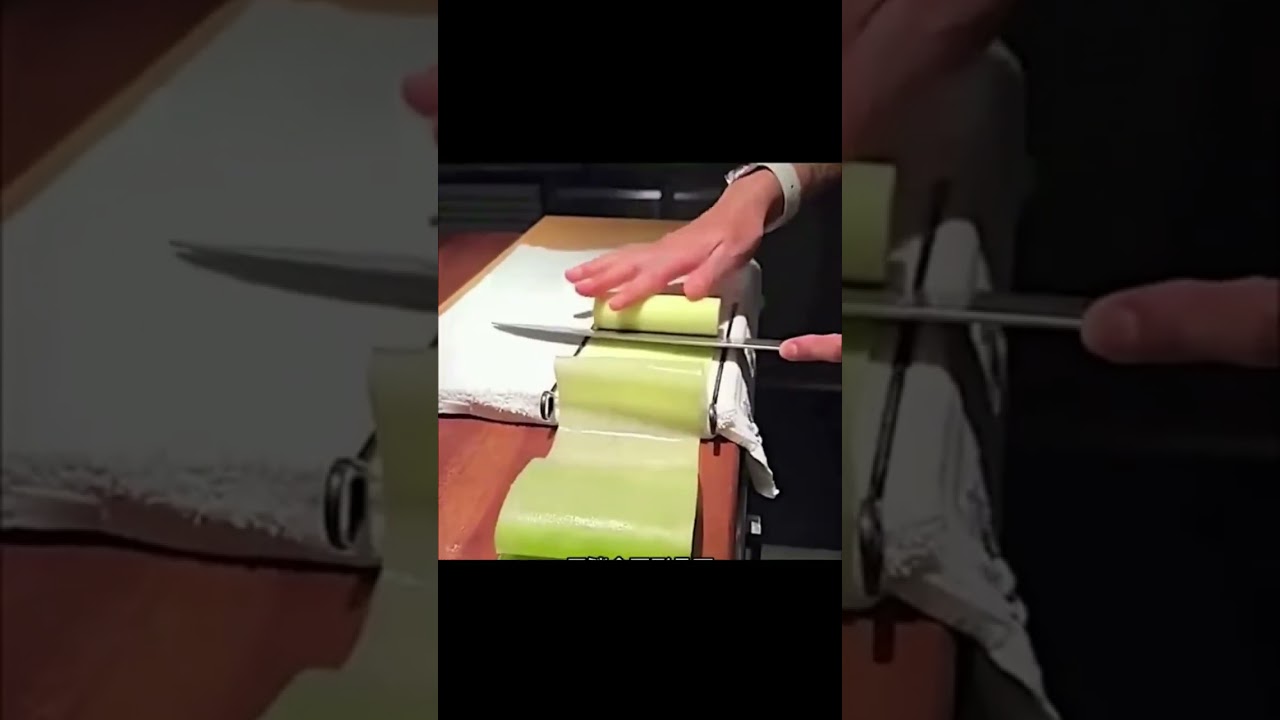 Slicing a Cucumber Horizontally into One Continuous Sheet