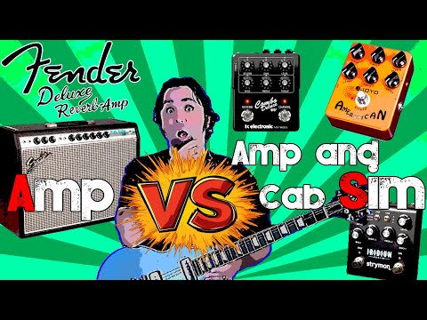 Fender Deluxe Reverb vs Amp and Cab Sims (Strymon Iridium Joyo American TC Combo Deluxe 65) #guitar