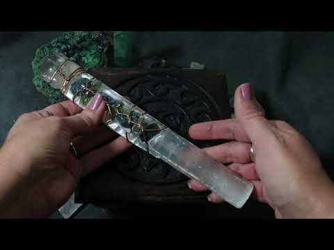 Master Challenges Selenite Orgone Energy Wand
