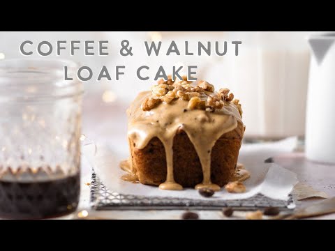 Coffee and Walnut Loaf Cake | easy eggless & vegan recipe