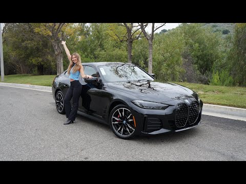 New 2024 BMW i4 M50 Review / Dual Motor / M Wheels / 0 to 60 MPH in 3.7 sec. / BMW Test Drive Review