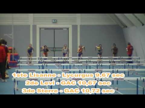 Meisjes C  -- 60m horden Phanos Indoor CD-Junioren 23-11-2013 op de Sportcentrum Ookmeer, Amsterdam