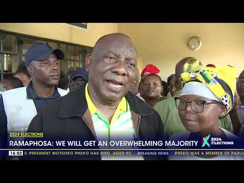 We will get an overwhelming majority Ramaphosa