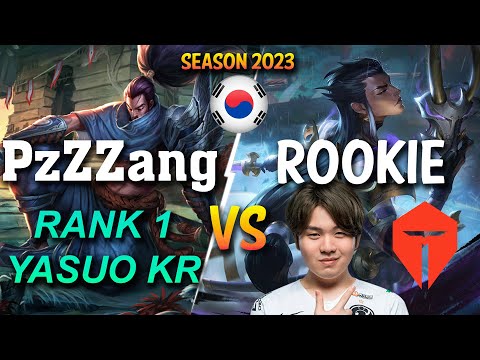 PzZZang vs TES Rookie - RANK 1 YASUO KR vs Rookie YONE Mid - Patch 13.23