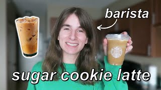 How To Make A Starbucks Sugar Cookie Latte at Home // by a barista