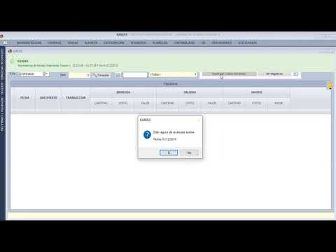 Recalcular Kardex de Productos