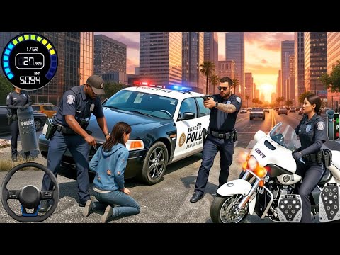 New Police Car Chase Simulator 3D Game - Real Cop Driving Simulator 2026 - Car Game Android GamePlay