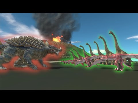 ANGUIRUS Vs 1000 unit in Volcano map | Animal Revolt Battle Simulator