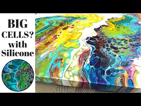 BIG CELLS Fluid Painting Acrylic Pouring with Floetrol and Silicone