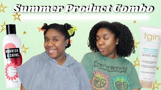 Another Summer Product Combo ☀️ | Nourish & Shine Untangle Me Leave In & TGIN Water Activated Gel