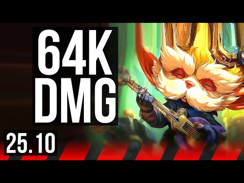 HEIMERDINGER vs TEEMO (TOP) | 15 solo kills, 64k DMG, Legendary, Rank 15 Heimer | NA Master | 25.10