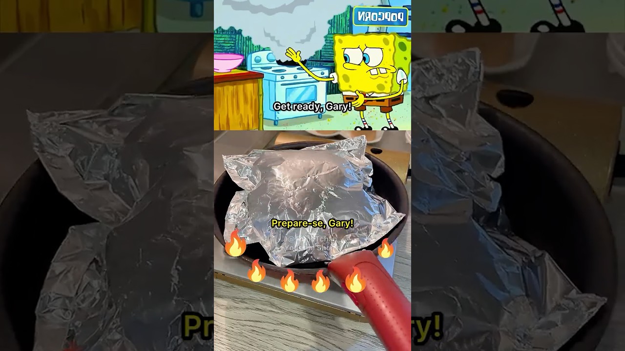 Pipoca do Bob Esponja 🍿😂 Popcorn from SpongeBob #tomotchan #bobesponja #pipoca