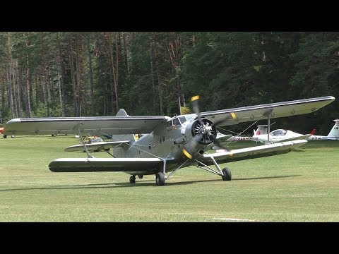 classicwings.at Antonov AN-2 smoke on takeoff at Airfield Ferlach | SP-FAH
