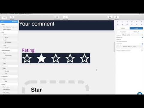 Component Library in Pagedraw - Star Rating Component