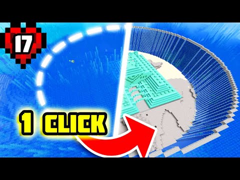 LockDownLife - I Drained an Ocean Monument with ONE CLICK in Minecraft Hardcore!