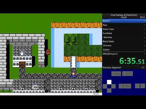 Final Fantasy II (FamiCom) Any% 2:09:43 World Record Speedrun