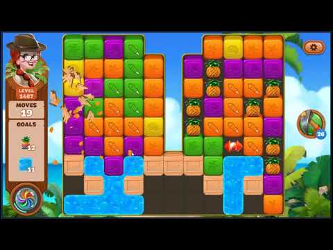 Lost Island Blast Adventure Level 1487 - NO BOOSTERS 🏝️ | SKILLGAMING ✔️