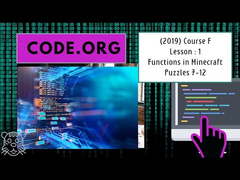 Code.org - Course F (2019) - Lesson 1: Functions in Minecraft 7-12