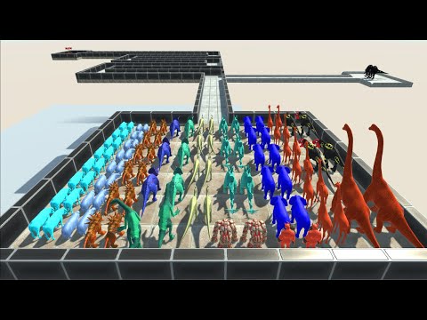 Colors Run To Get a Pink Pig #19- Animal Revolt Battle Simulator