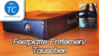 preview picture of video 'Microsoft Xbox 360 Slim Festplatte Entfernen/Austauschen HD (Deutsch/German) - MrTechCommander'