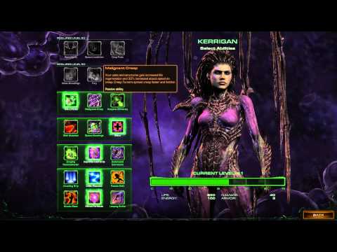 Starcraft 2- Heart of the Swarm - Kerrigan skill tree