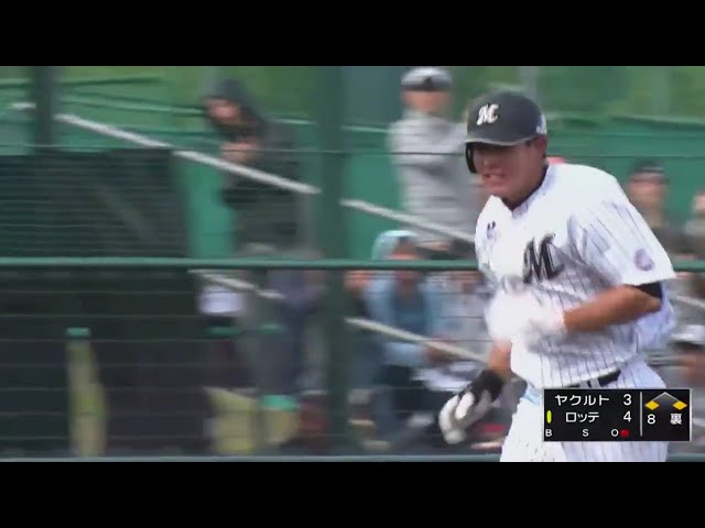 【ファーム】ベテラン・館山から豪快な一発‼ マリーンズ・安田 貴重な追加点となる3ランを放つ!! 2019/4/28 M-S(ファーム)